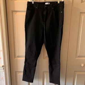 LOFT curvy skinny black denim size 12